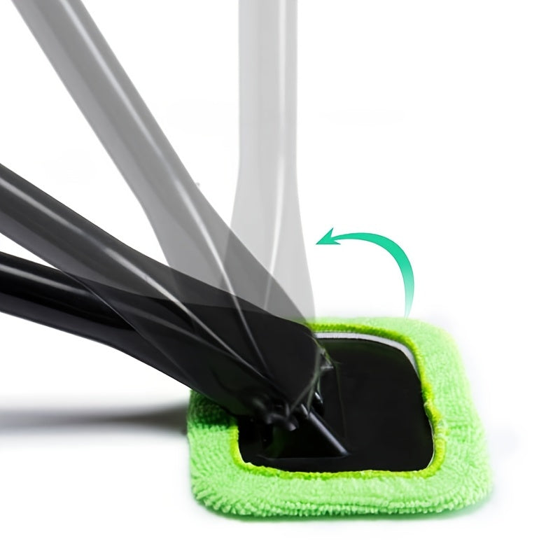 Windshield Cleaning Brush Kit • Long Handle Interior Car Glass Wiper • Plastic Material