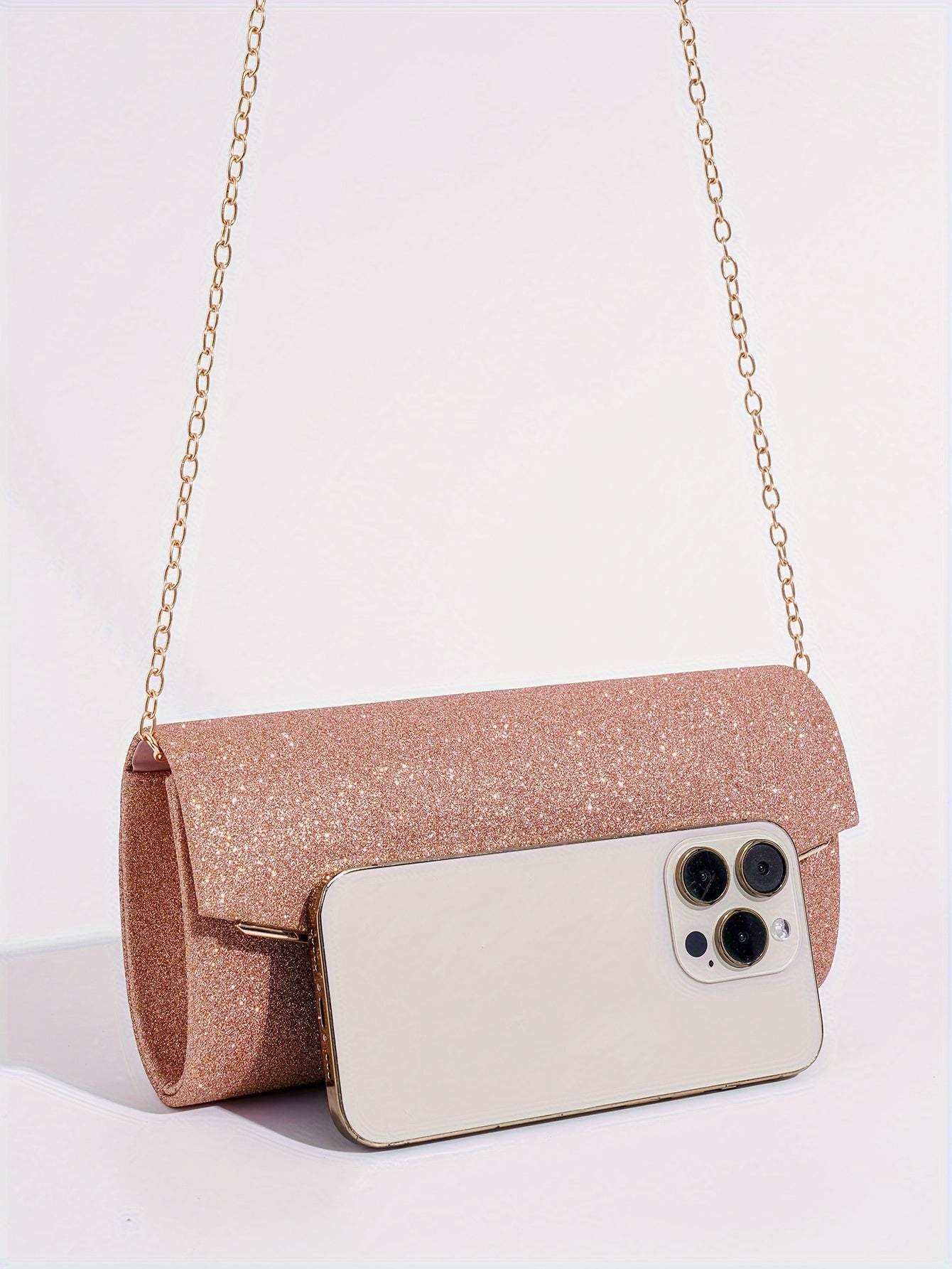 Women's Fashion Clutch With Shoulder Strap And Chain For Evening Party Wallet
