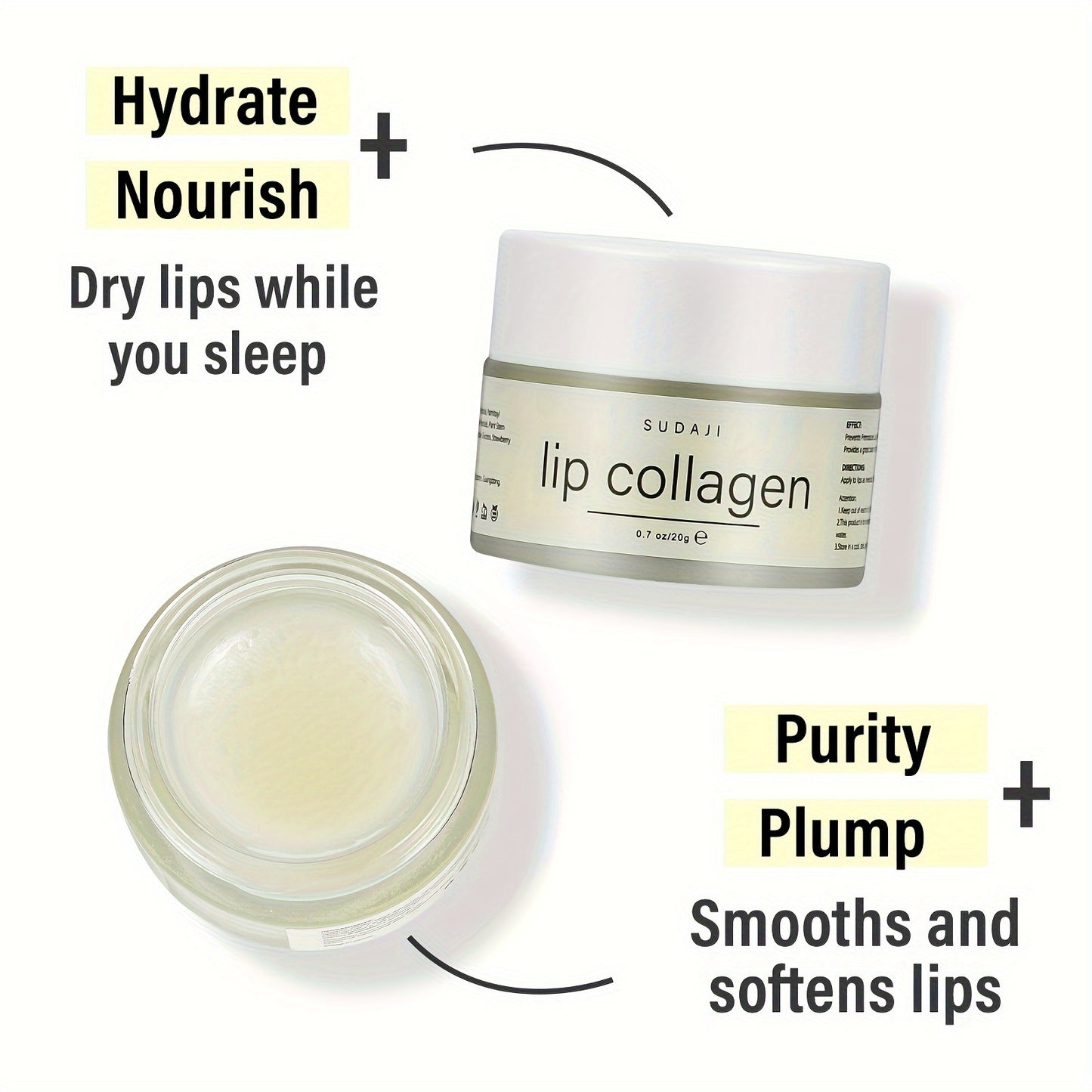 Blueberry & Strawberry Collagen Lip Mask with Vitamin A & E - Hydrating and Nourishing Personal Care for Women
