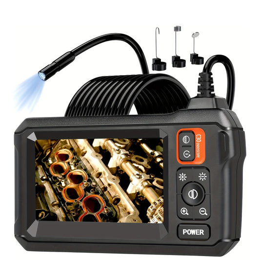 [HD Borescope Camera] 1080P HD Borescope Camera With Light, 50ft Snake Endoscope Camera, Gadgets For Men (4.3")