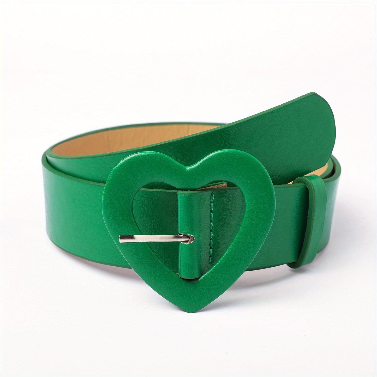 2023 New Pink Wide Belt for Women with Love Buckle and Rose Red Belt Decoration for Hot Girls