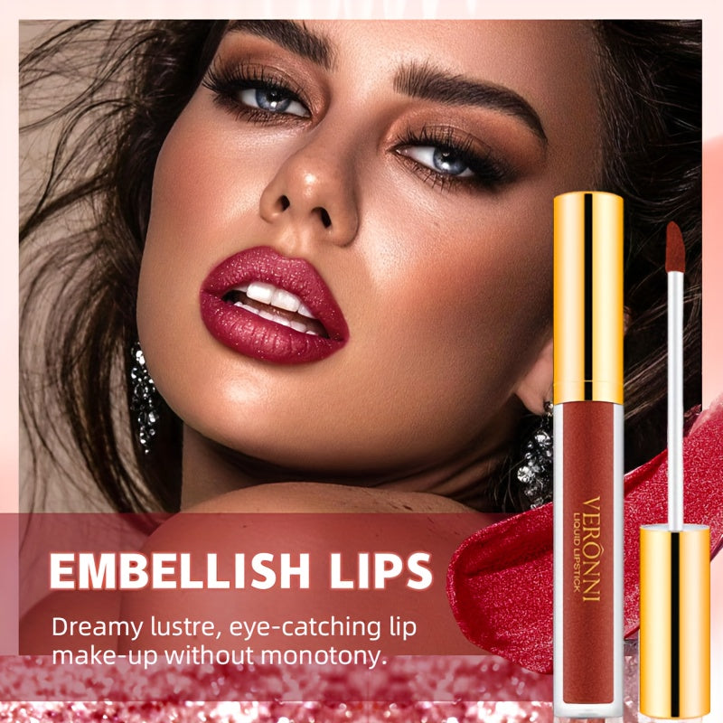 10 Colors Diamond Shiny Lip Gloss, Pearly Glitter Shimmer Finish High Pigmented, Long Lasting Makeup, Smudge Proof Lip Stain Valentine's Day Gifts For Music Festival