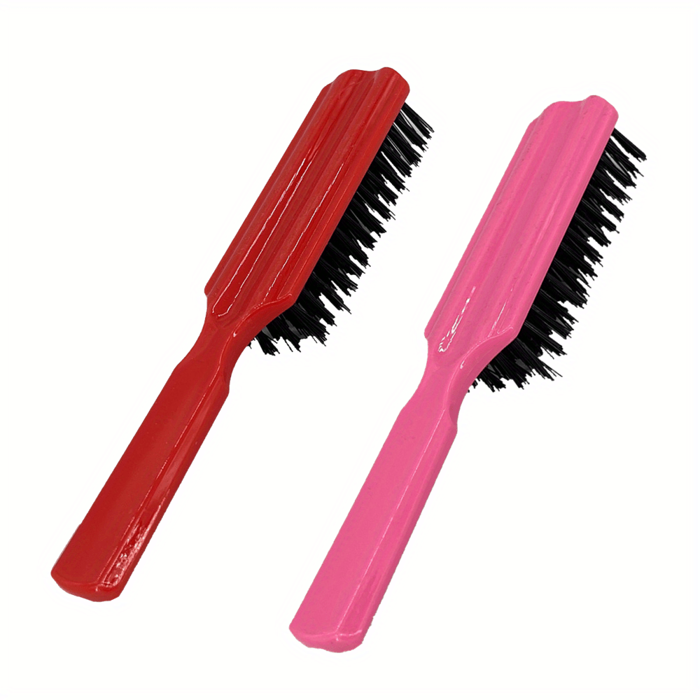 Hair Styling Beard Brush Carving Cleaning Brush for Men Plastic Handle Comb Hair Styling Tools Accessories Nylon Hair Brush
