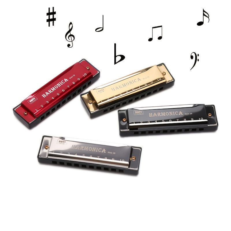 10 Hole Harmonica Mouth Organ Puzzle Musical Instrument Beginner Teaching Playing Gift Copper Core Resin Harmonica Eid Al-Adha Mubarak