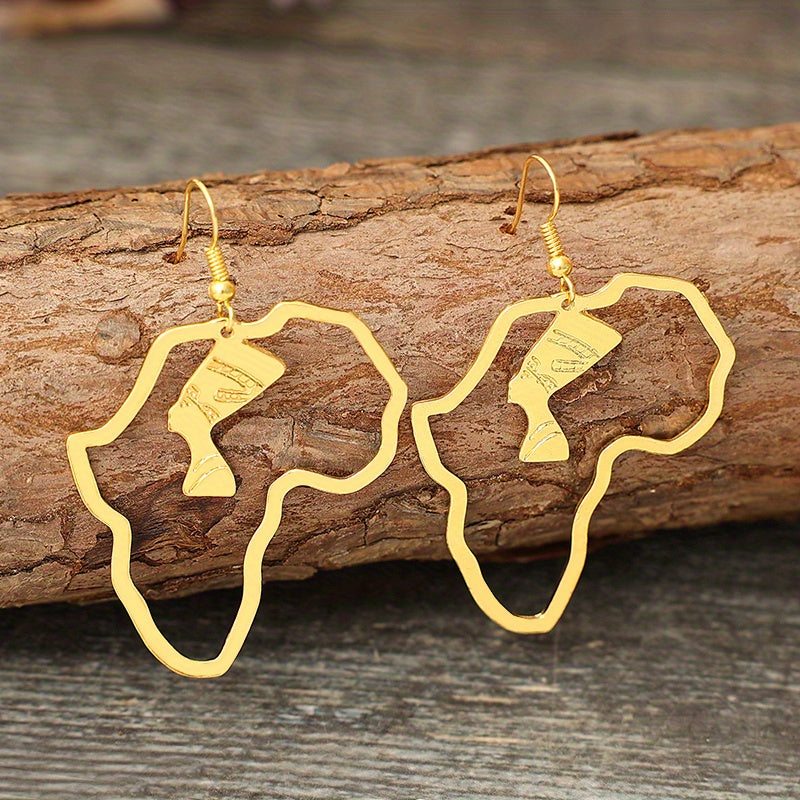 Golden and Silvery Fashion Dangle Earrings - Stylish, Modern, Elegant