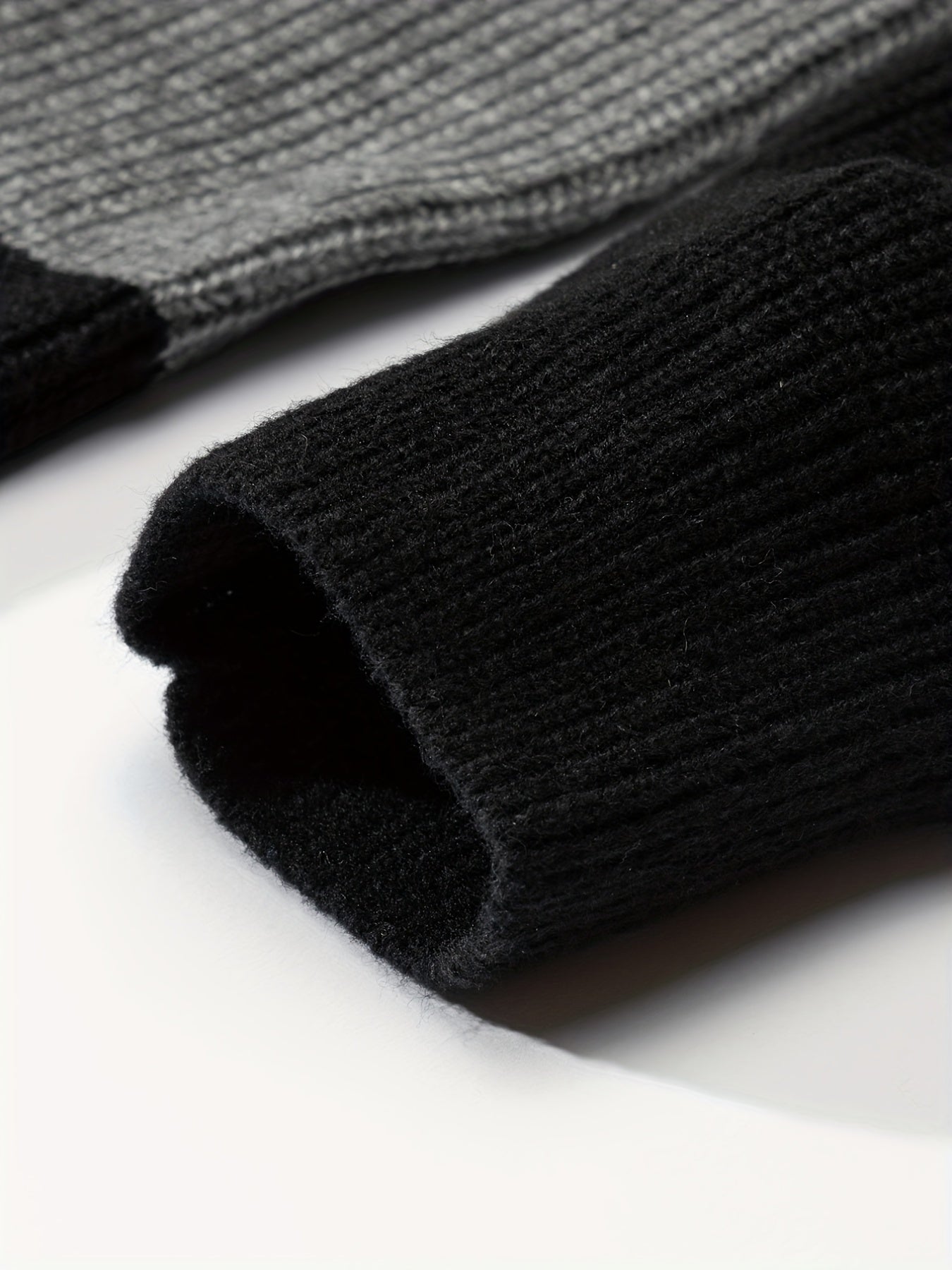 Plus Size Men's Fashion Stitching Color Stripe Sweater For Spring/autumn/winter, Long-sleeved Knit Pullover Sweater