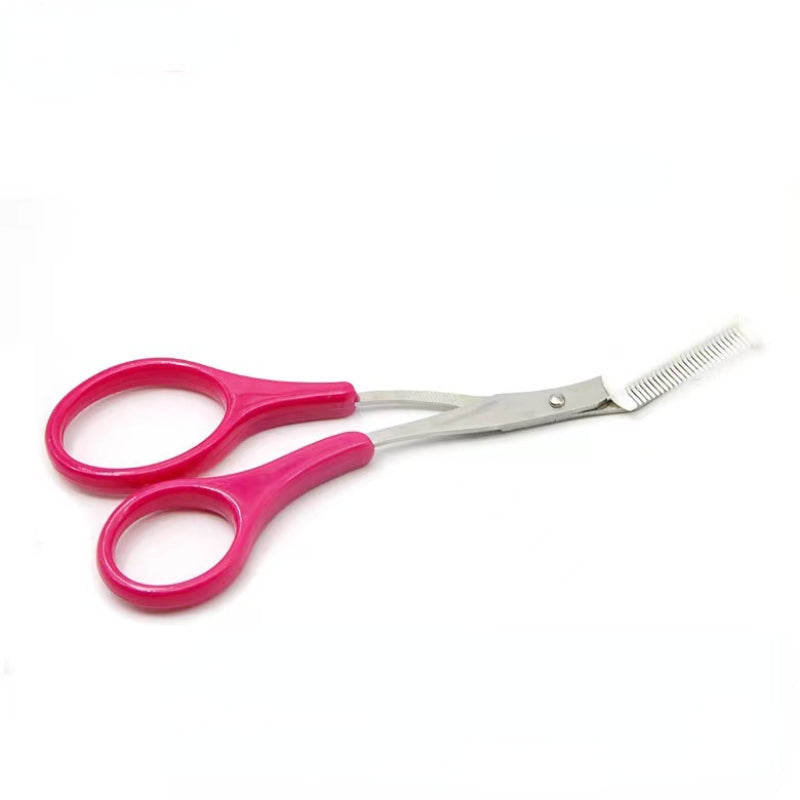 [Stainless Steel Eyebrow Trimmer] Stainless Steel Eyebrow Trimmer Scissor With Comb | Lady Woman Men Hair Removal Grooming Shaping | Eyebrow Remover Makeup Tool