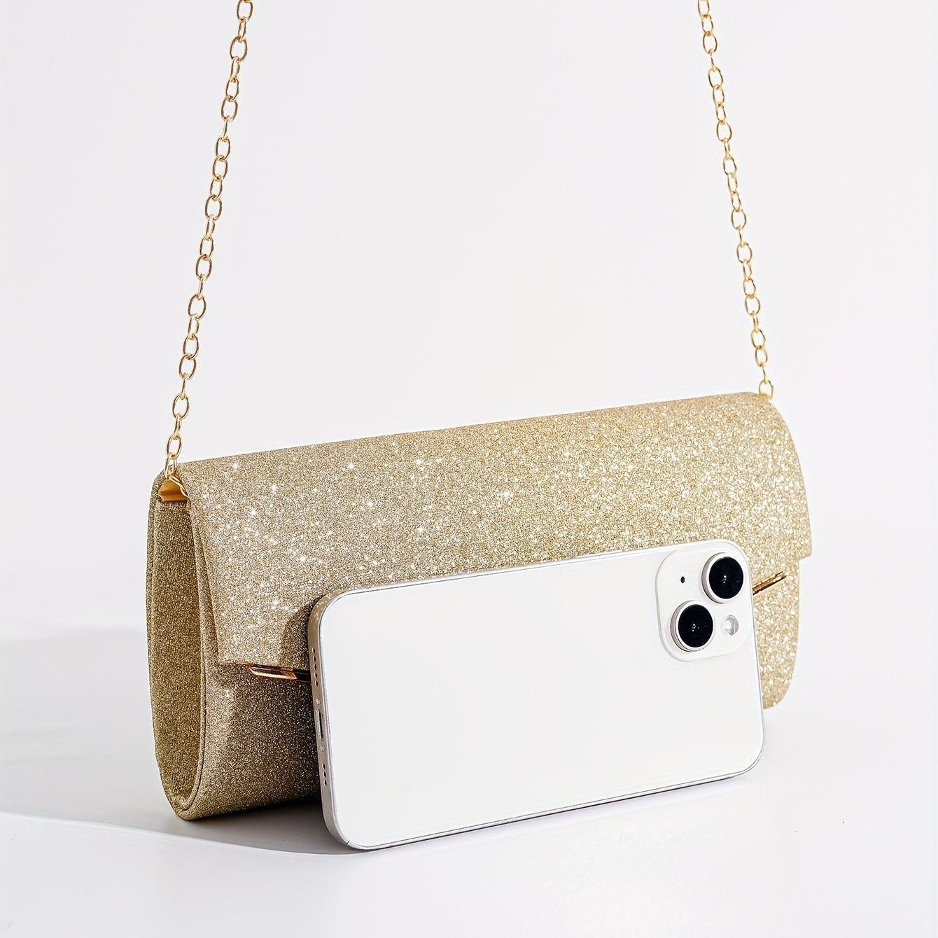 Women's Fashion Clutch With Shoulder Strap And Chain For Evening Party Wallet