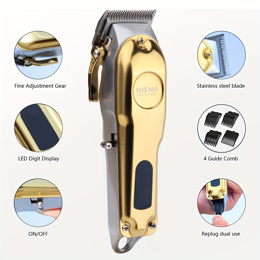 3pcs Men's Professional Hairdresser - T-Shaped Blade Trimmer With USB Charging, Beard And Razor Home Beauty Kit