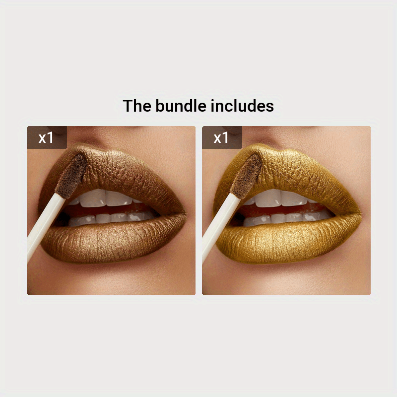 Golden Bar Luxury Lipstick - Timeless Velvety Smooth Finish, Intense Color Stay, Smudge-Proof & Waterproof - The Perfect Romantic Valentines Day Gift for Her