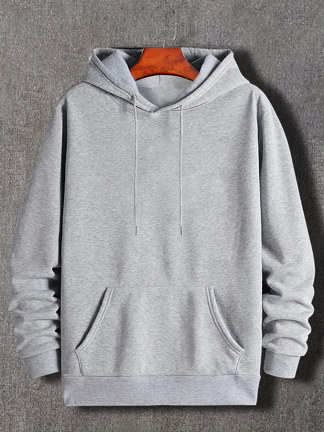 Effortless Style & Comfort: Durable Men's Geometric Hoodie with Kangaroo Pocket - Perfect for Spring/Fall