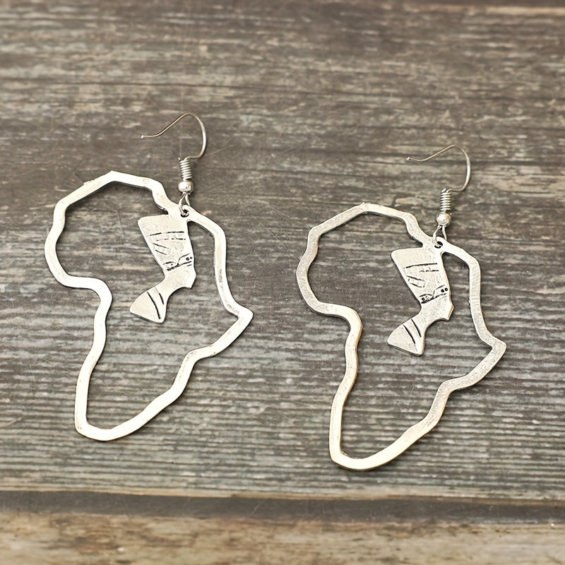 Golden and Silvery Fashion Dangle Earrings - Stylish, Modern, Elegant