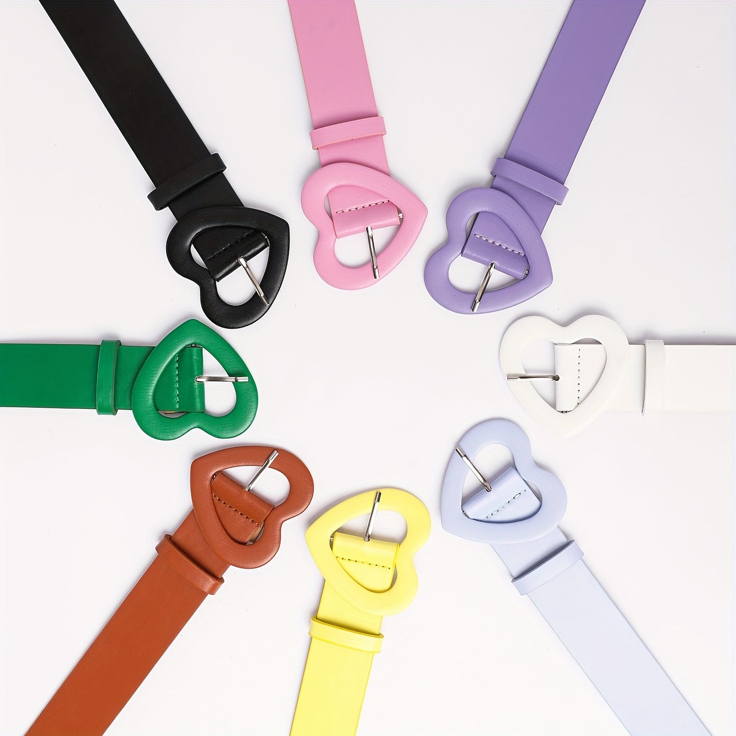 2023 New Pink Wide Belt for Women with Love Buckle and Rose Red Belt Decoration for Hot Girls