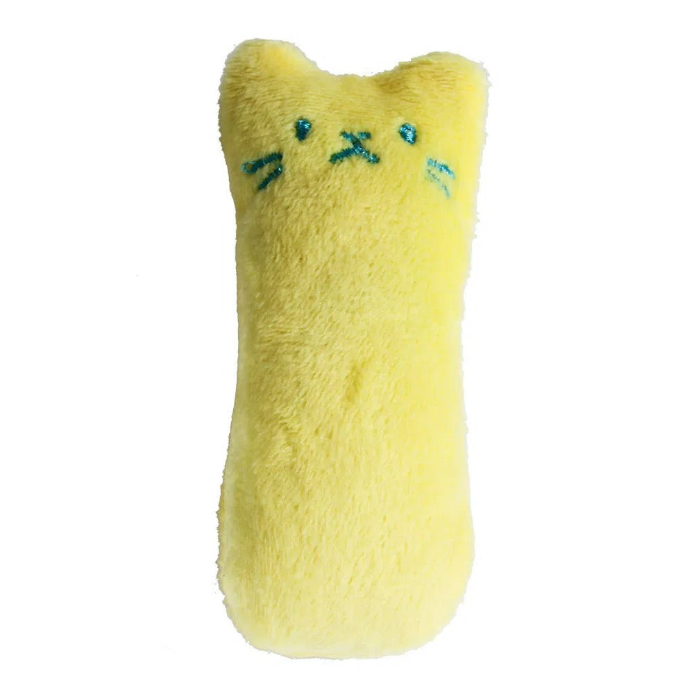 [1pc Squeaky Cat Toy] 1pc Interactive Cat Teaser Toy | Cat Design Containing Squeaky Plush Pillow Toy | Interactive Pet Supply