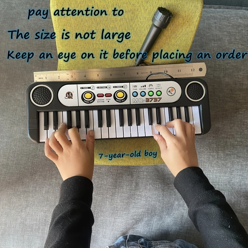 37-Key Monophonic Electronic Piano for Children | Suitable for Boys and Girls, Beginner'S Small Piano, Educational Toy for Toddlers, Multifunctional, PP Material, Perfect for Christmas or Birthday Gift (without Battery)