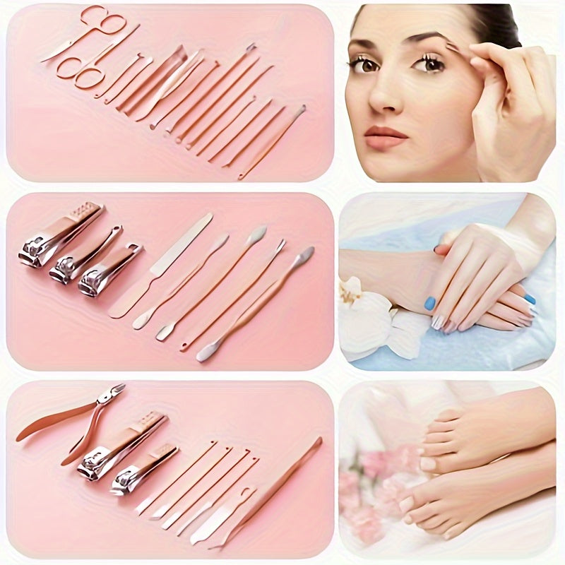 30 in 1 Multifunctional Nail Clipper and Eyebrow Trimming Set Includes Cleaning Products Nail Clippers Eyebrow Trimming Tools Best Products for Traveling and Home Use