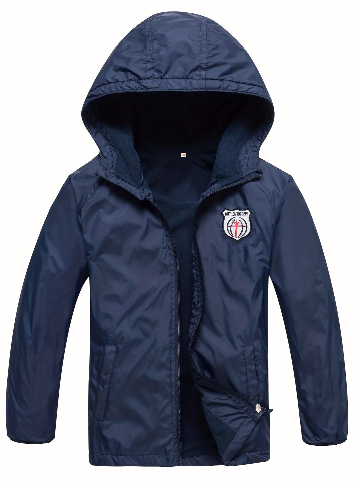Boys Premium Zip Up Hooded Raincoat - Water-Resistant Windbreaker for Spring, Autumn, Winter - Durable & Stylish, Perfect Outerwear for Little Adventurers