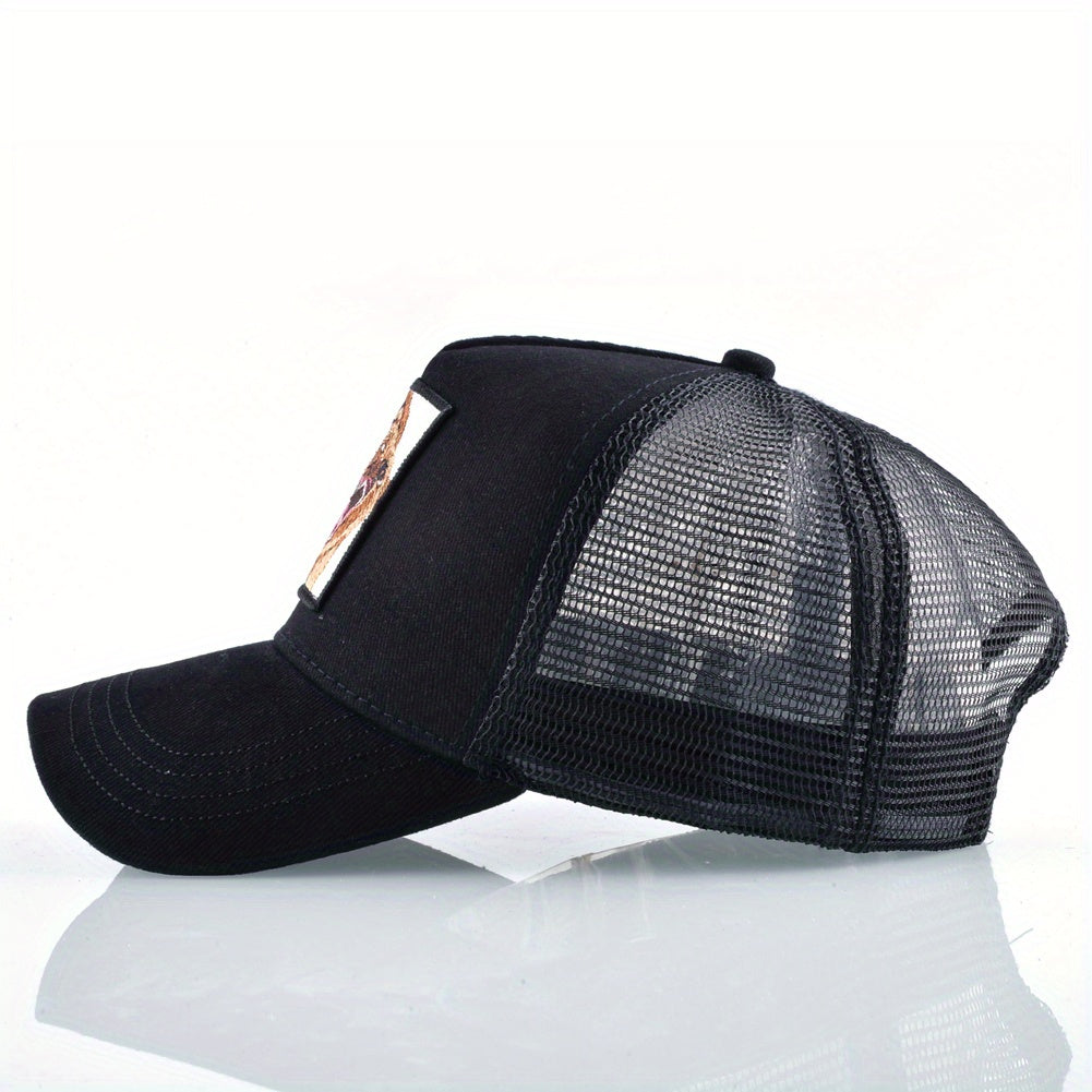 Trendy Bear Embroidered Baseball Cap - Fashionable Sunshade Hip-hop Cap for Men and Women - Breathable, Summer, Truck Driver, Duck Tongue Design, Unisex, Adjustable
