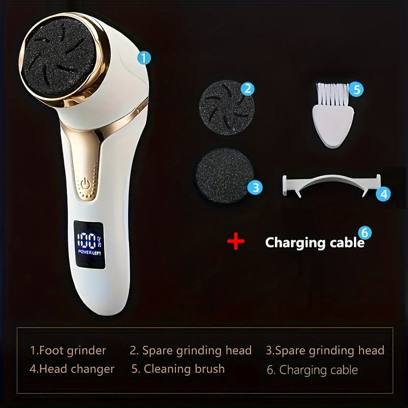 MIGUAN Electric Feet Callus Removers Rechargeable Portable Electronic Foot File Pedicure Tools - Professional Pedi Feet Care for Dead, Hard Cracked Dry Skin, Pedicure Tools, Usb Rechargeable, Durable Construction
