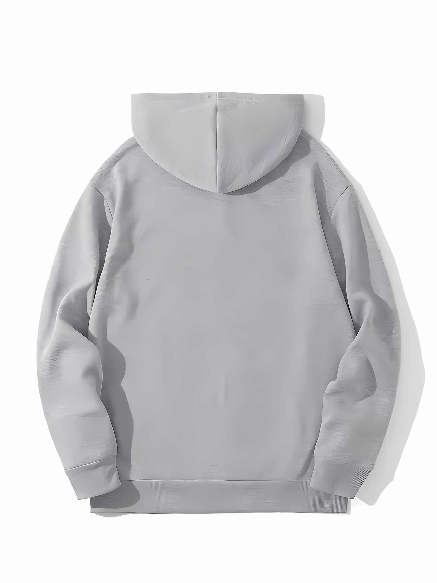 Mens Geometric Pattern Hooded Sweatshirt - Stretchy Pullover with Kangaroo Pocket, Applique Details, and Machine Washable Polyester Fabric - Casual Sports Style for Everyday Wear