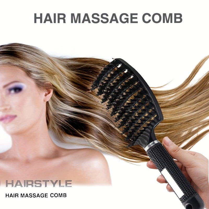 1pc Magic Scalp Massage Hair Brush for Women - Professional Detangling Tool for Wet Curly Hair - Hairdressing Tool, Detangling Brush, Ergonomic Handle, Durable Bristles, Salon Professionals, Styling Accessory, Sleek Design, S
