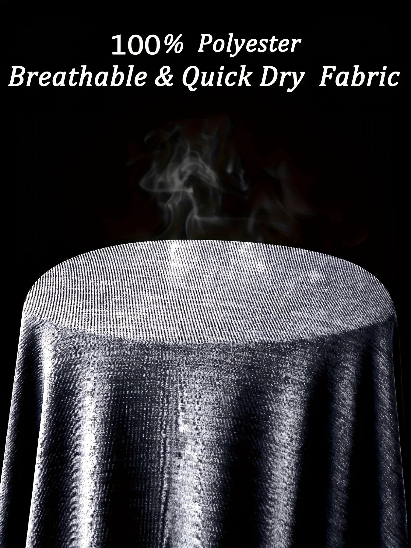 Summer Fitness Essential - Mens Quick-Drying, Breathable, Medium Stretch Polyester Short Sleeve Crew Neck T-Shirt for Sports and Casual Wear - Machine Washable, Perfect Gift for Him