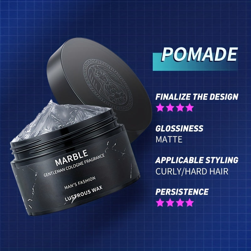 3.53oz Gentleman Cologne Hair Wax - Strong Hold Hair Styling Wax Gel for Men - Fragrant and Long-Lasting