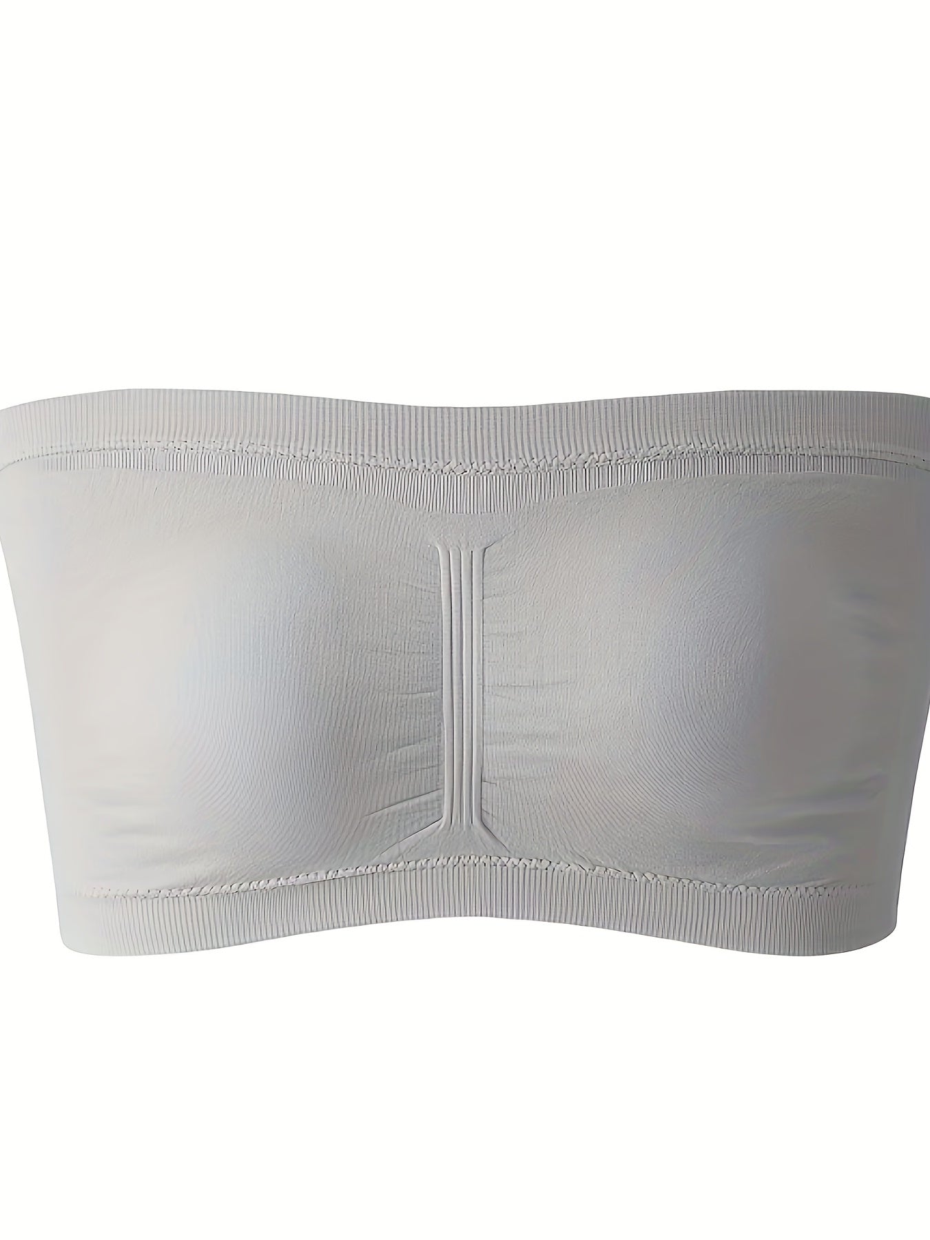 Plus Size Double-Layer Anti-Slip Strapless Bra with Removable Pads - No Underwire Seamless Smoothing High Elasticity Black Camisole Top for Casual Attire, Comfortable Daily Wear, Offshoulder Fashion, Smooth Fabric Finish