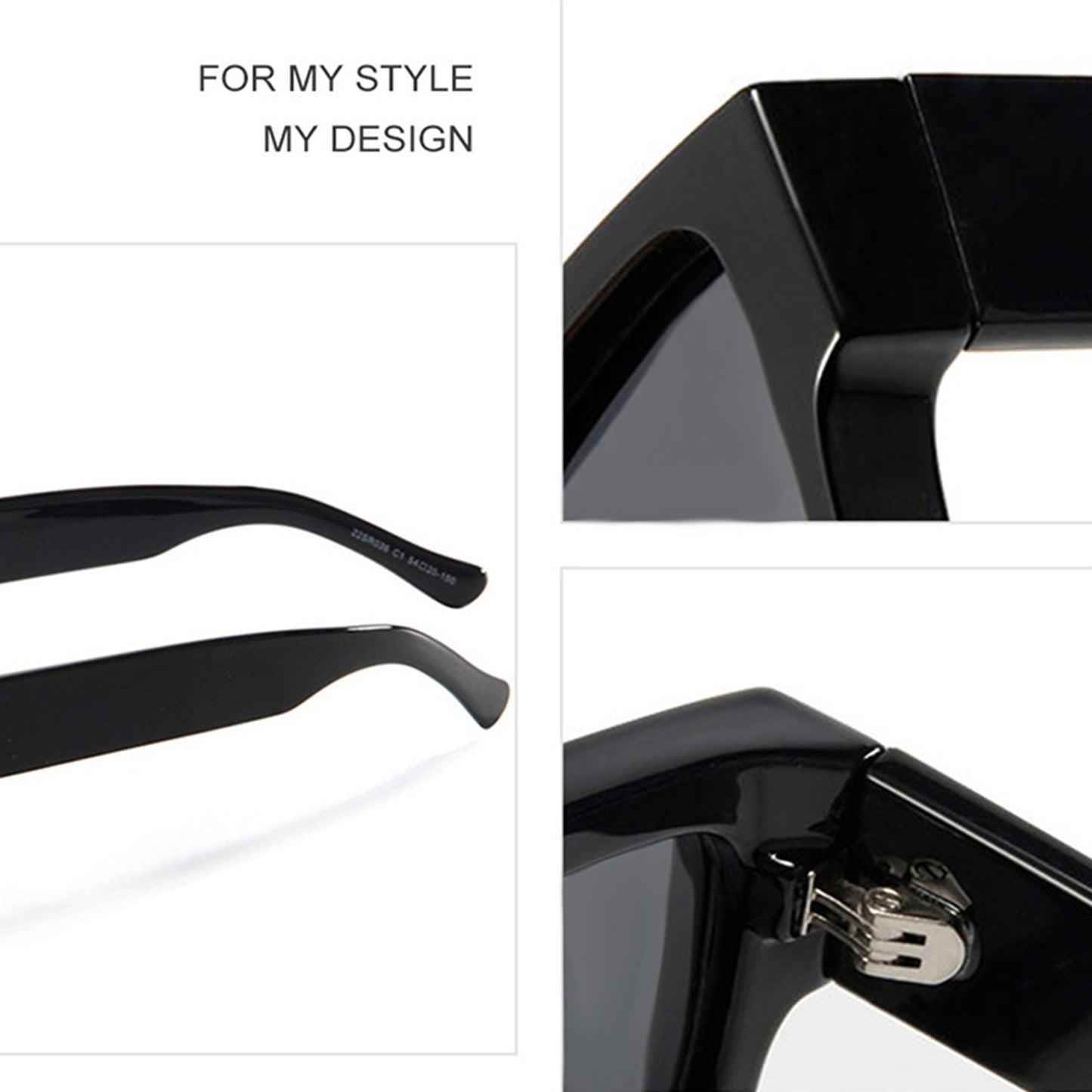100% Acetate Square Men Fashion Glasses Classic Retro Polarized Driving Fishing Travel Beach Fashion Glasses for Male Female TAC Thick Crystal Eyeglasses Shade,Ideal Choice for Gifts with Business Full Package Set Case RC005
