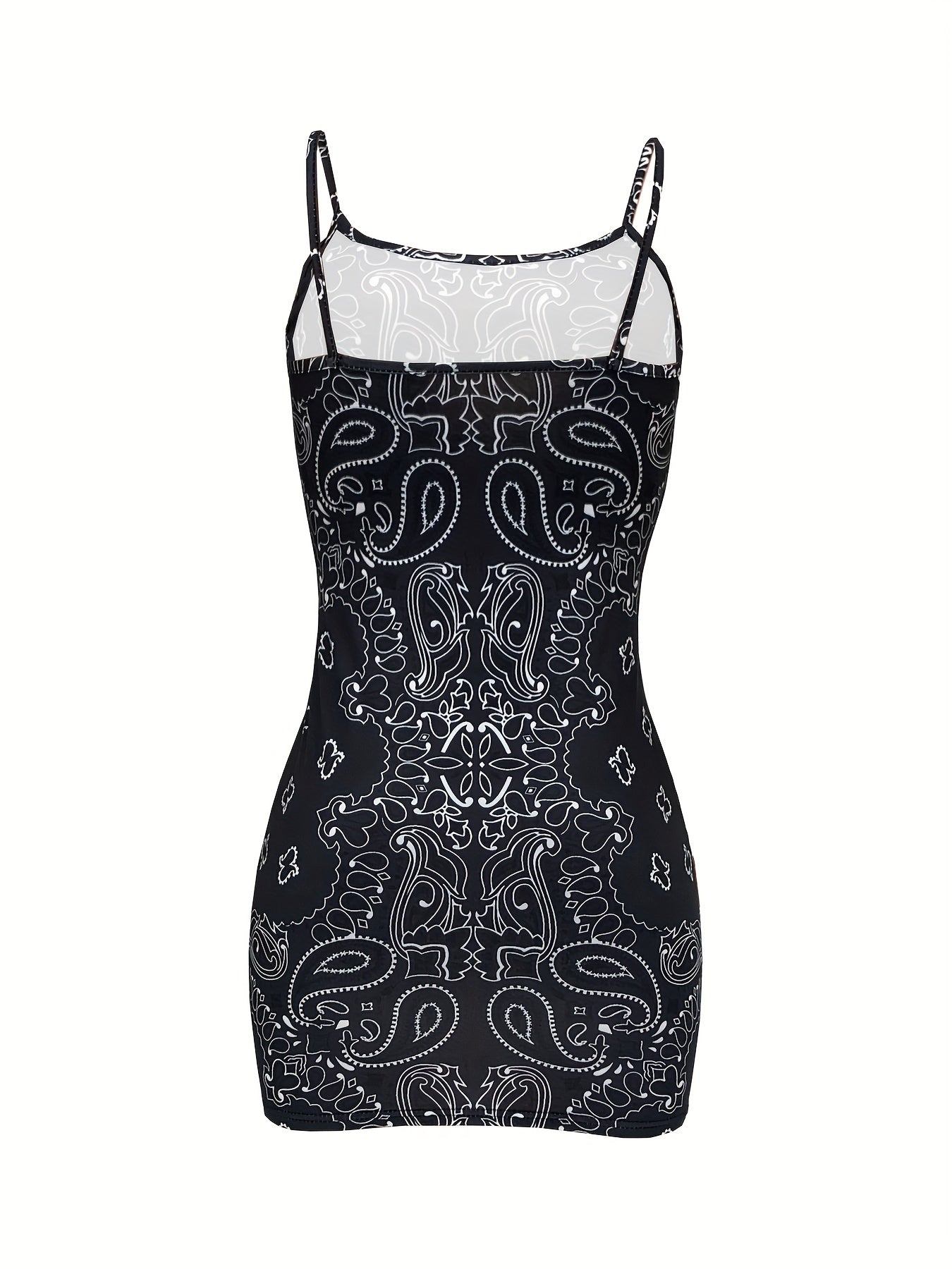 Women's Paisley Print Sleeveless Off-Shoulder Dress - Blue & White Bohemian Summer Dress with High Stretch, Machine Washable Lightweight Party & Casual Outfit for Beach, Festivals, Night Out - Elegant Women's Fashion
