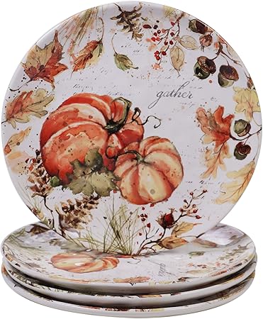 Harvest Splash Set/4 Dinner Plate 11"",Multicolored, Large