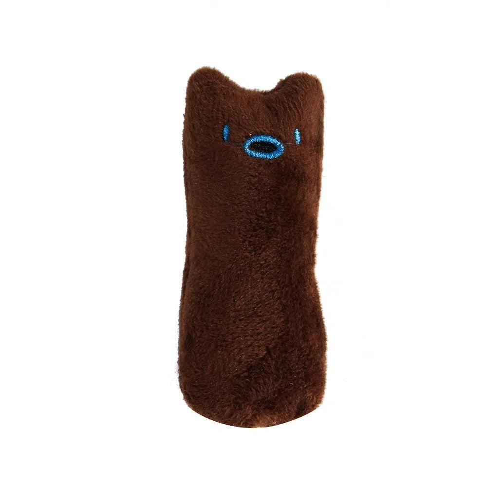 [1pc Squeaky Cat Toy] 1pc Interactive Cat Teaser Toy | Cat Design Containing Squeaky Plush Pillow Toy | Interactive Pet Supply
