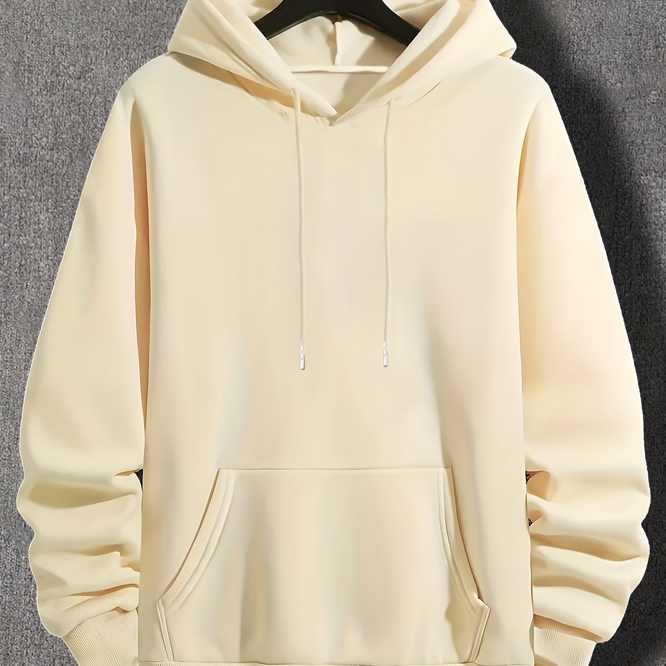Effortless Style & Comfort: Durable Men's Geometric Hoodie with Kangaroo Pocket - Perfect for Spring/Fall