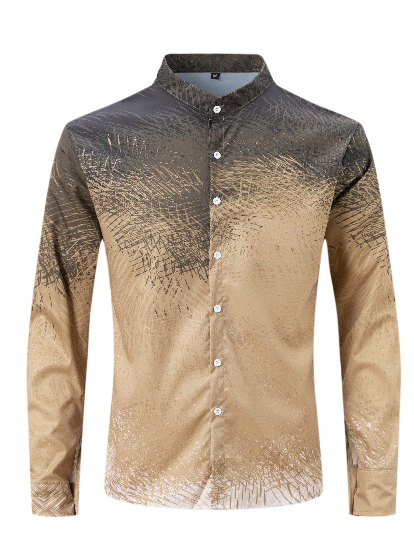 Mens Stylish Turn-Down Collar Long Sleeve Shirt - Fashionable Closure Design for Daily, Vacation, and Streetwear Outfits