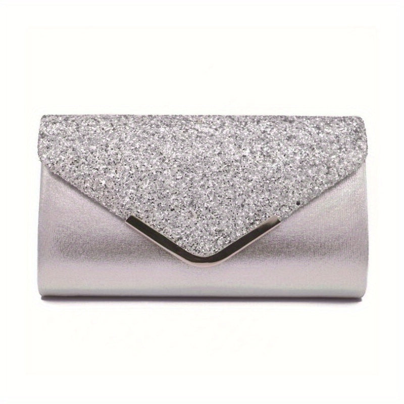 Women's Fashion Versatile Sequin Evening Bag Clutch Shoulder Chain Evening Dress Bag
