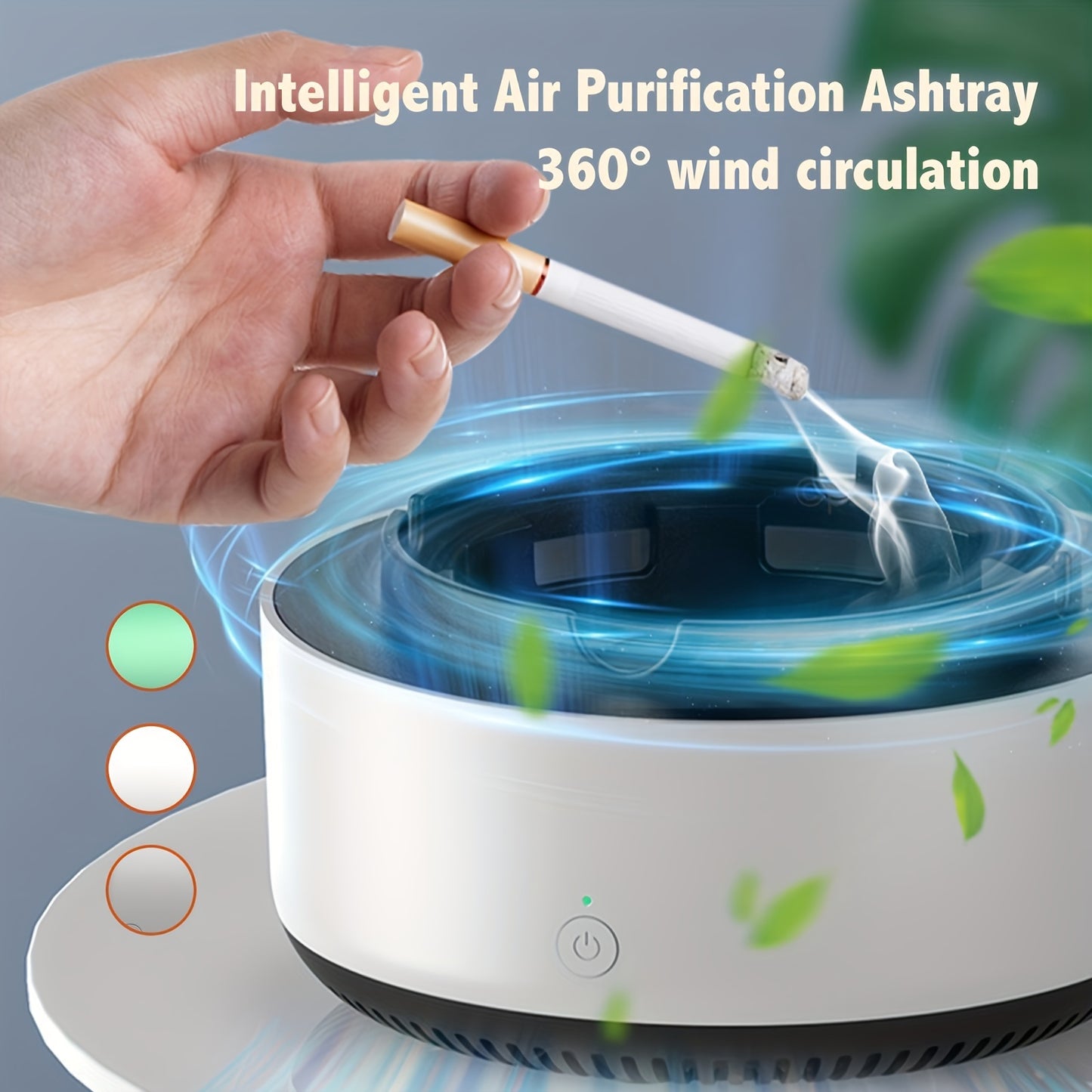 1pc, Smart Ashtray Air Purifier, Instantly Clears Second-hand Smoke And Odor, Battery Not Included, Household Gadgets, Holiday Gift, Birthday Gift, Gift For Friends
