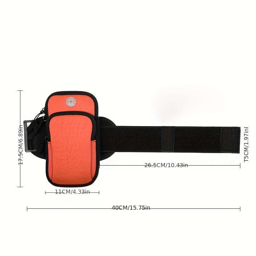 Waterproof Running Arm Bag - Water-Resistant Design with Spacious Compartment and Secure Strap for Men and Women - Perfect for Outdoor Sports and Fitness Activities like Running, Jogging, Cycling, and Hiking