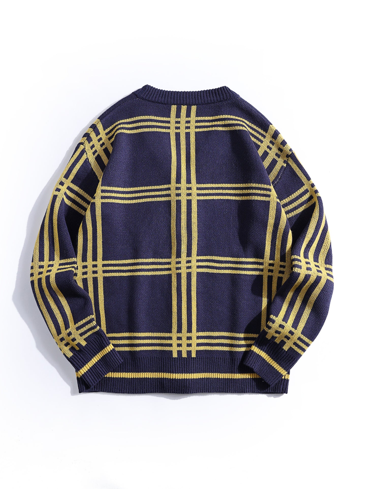Mens Stylish Stripe Knit Cardigan - Comfortable Long Sleeve V Neck Top for Versatile Outdoor Wear - All-Season Fashionable Style