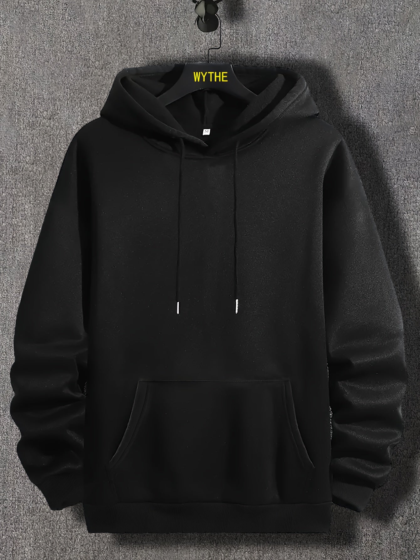 Effortless Style & Comfort: Durable Men's Geometric Hoodie with Kangaroo Pocket - Perfect for Spring/Fall