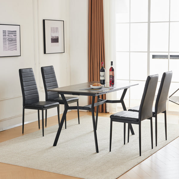 Disassemble rectangular table with inclined foot solid wood grey 120*76*76cm N101