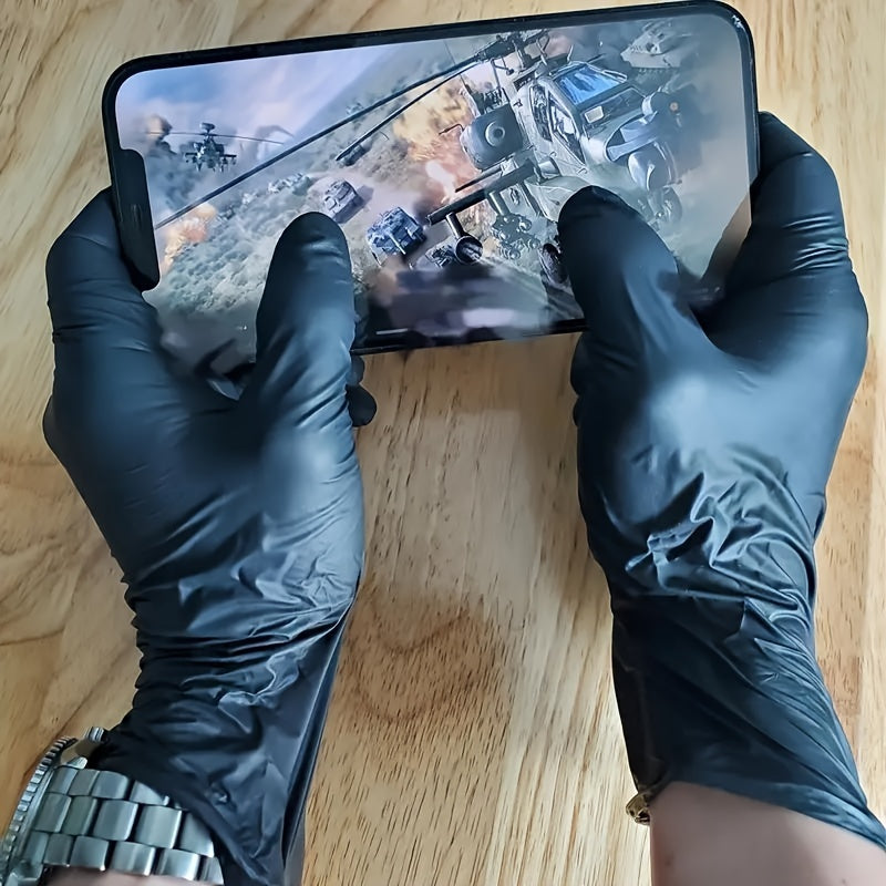 50/100pcs Ultra-Durable Nitrile Gloves - Waterproof, Tear-Resistant, And Powder-Free For Kitchen Cleaning, Tattoo, Hair Dyeing, Pet Grooming, Beauty Salons, And Household Chores - Perfect For Cleaning Supplies And Household G