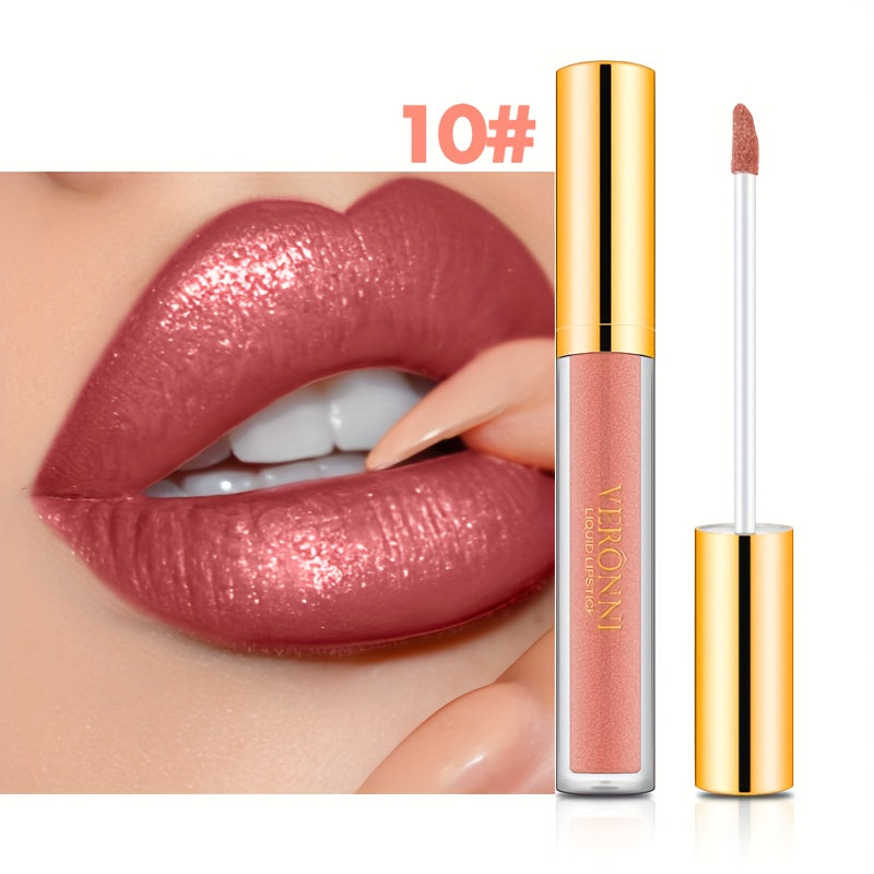 10 Colors Diamond Shiny Lip Gloss, Pearly Glitter Shimmer Finish High Pigmented, Long Lasting Makeup, Smudge Proof Lip Stain Valentine's Day Gifts For Music Festival