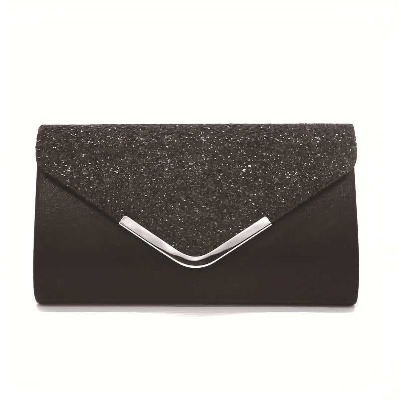 Women's Fashion Versatile Sequin Evening Bag Clutch Shoulder Chain Evening Dress Bag