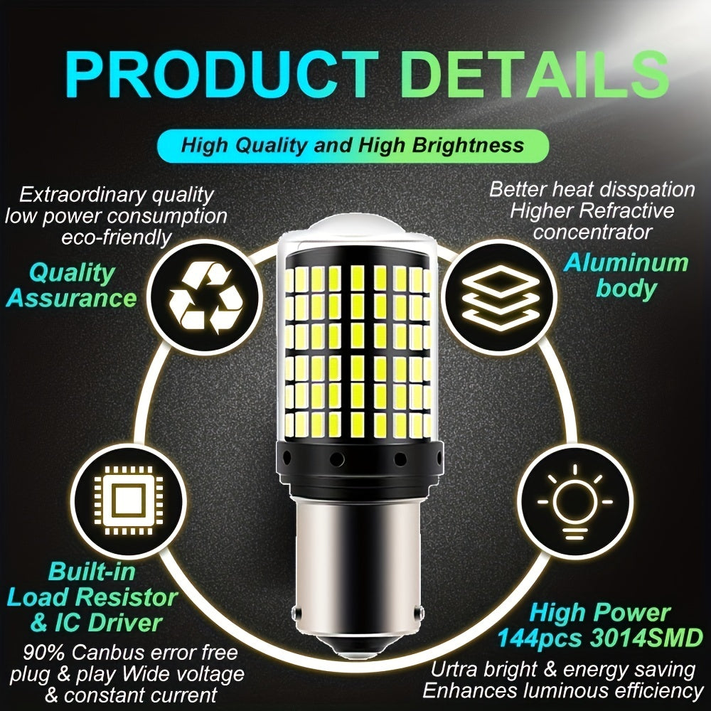 1pair/2pcs LED 1156 BA15S P21W 1157 P21/5W LED Bulbs For Super Brighter Car Brake Reversing Turn Signal Light