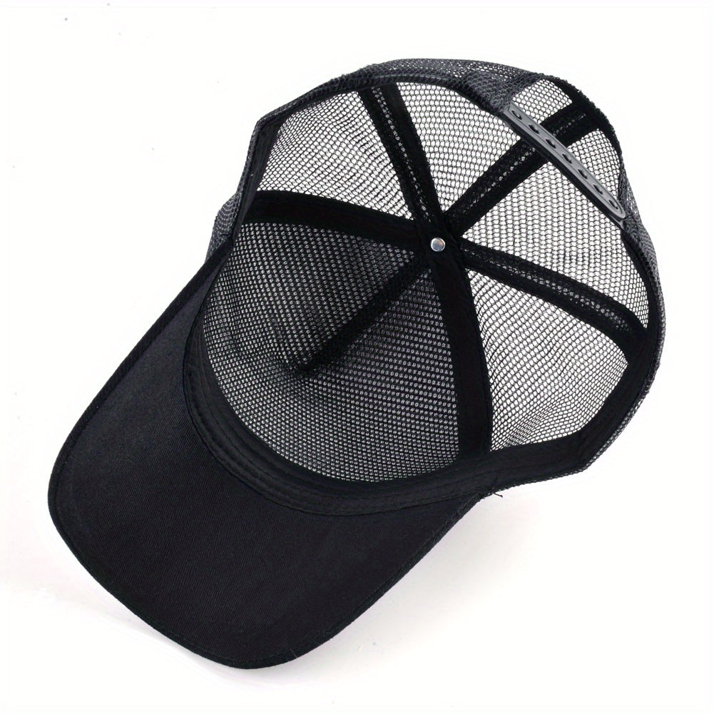 Trendy Bear Embroidered Baseball Cap - Fashionable Sunshade Hip-hop Cap for Men and Women - Breathable, Summer, Truck Driver, Duck Tongue Design, Unisex, Adjustable