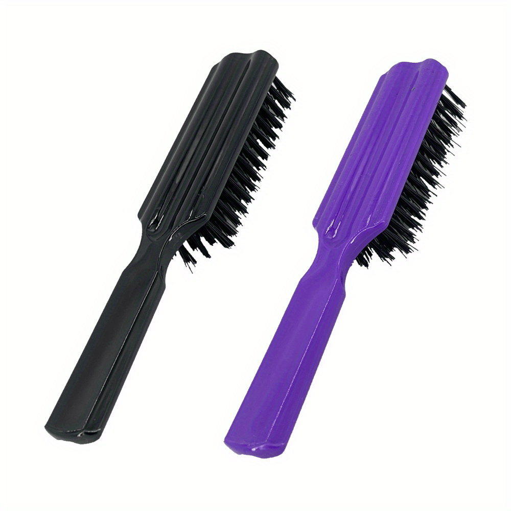 Hair Styling Beard Brush Carving Cleaning Brush for Men Plastic Handle Comb Hair Styling Tools Accessories Nylon Hair Brush
