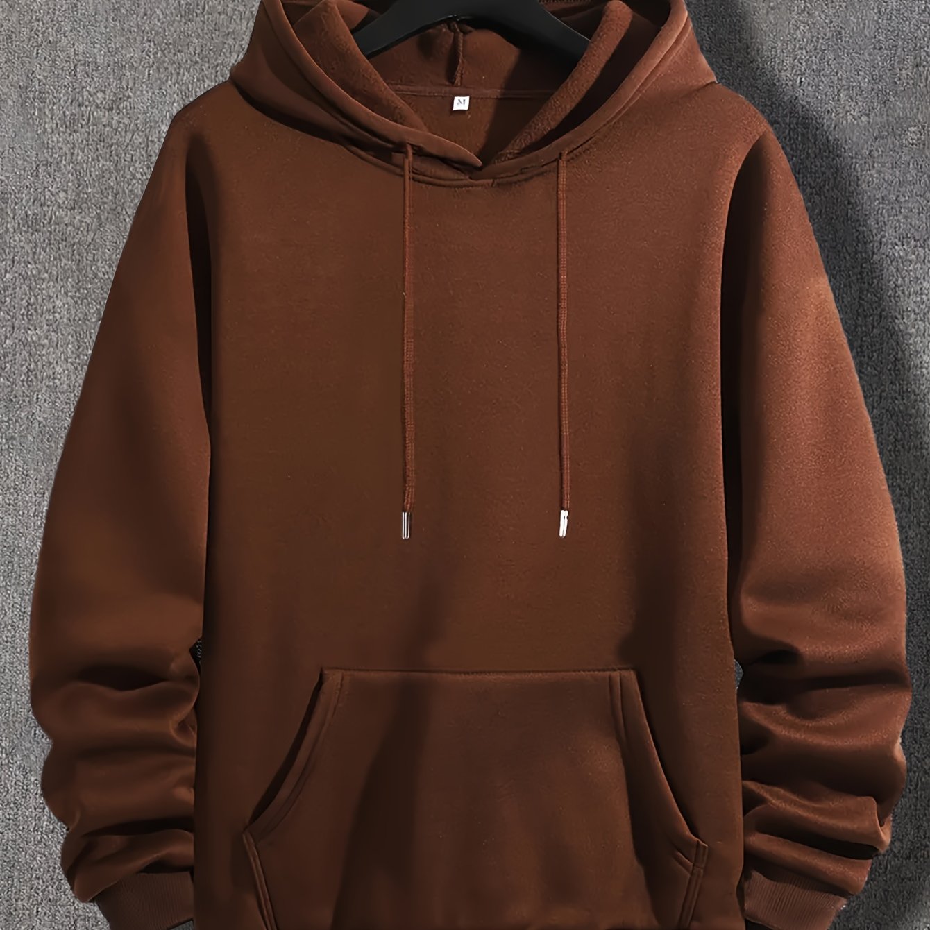 Effortless Style & Comfort: Durable Men's Geometric Hoodie with Kangaroo Pocket - Perfect for Spring/Fall