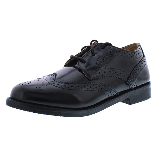 Polo Ralph Lauren Wing Tip Oxford PS Boys Shoes Color: Black  100% Authentic
