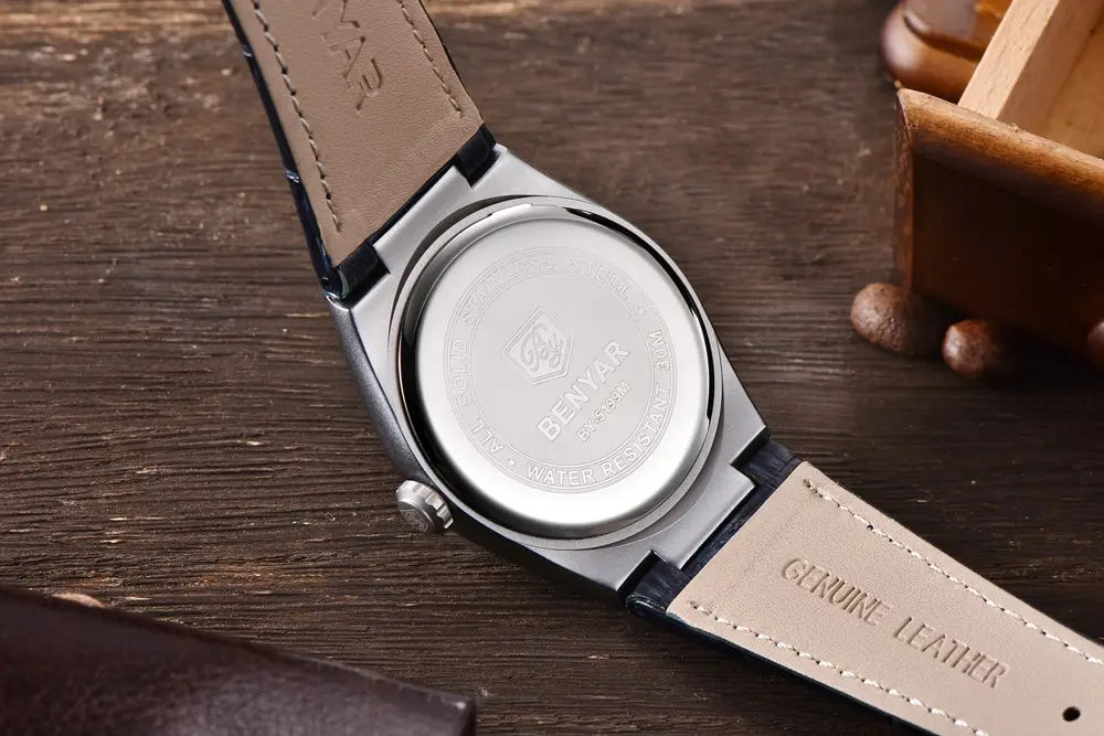BENYAR 5199 New Mens Quartz Watches Top Brand Luxury Business Watch for Men Fashion Sports Waterproof Leather Relogio Masculino