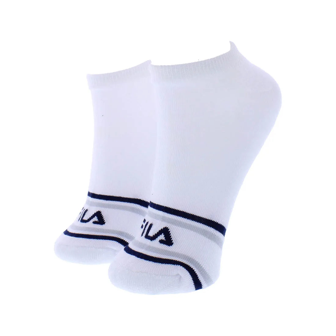 Fila 6 Pack Half Cushion No Show Unisex Socks Color: White/Multi-Colored  100% Authentic